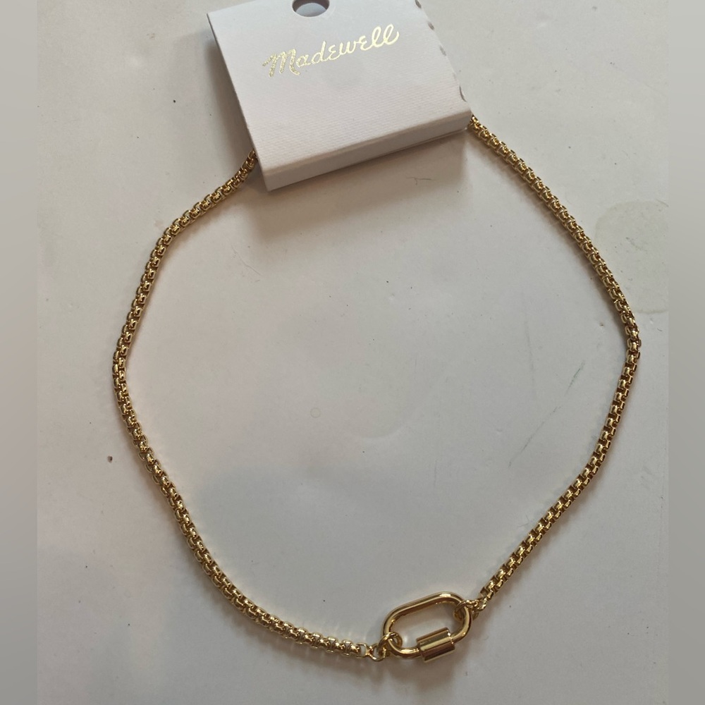 Madewell • Carabiner Box Chain choker  style Necklace gold fall 2026 best seller